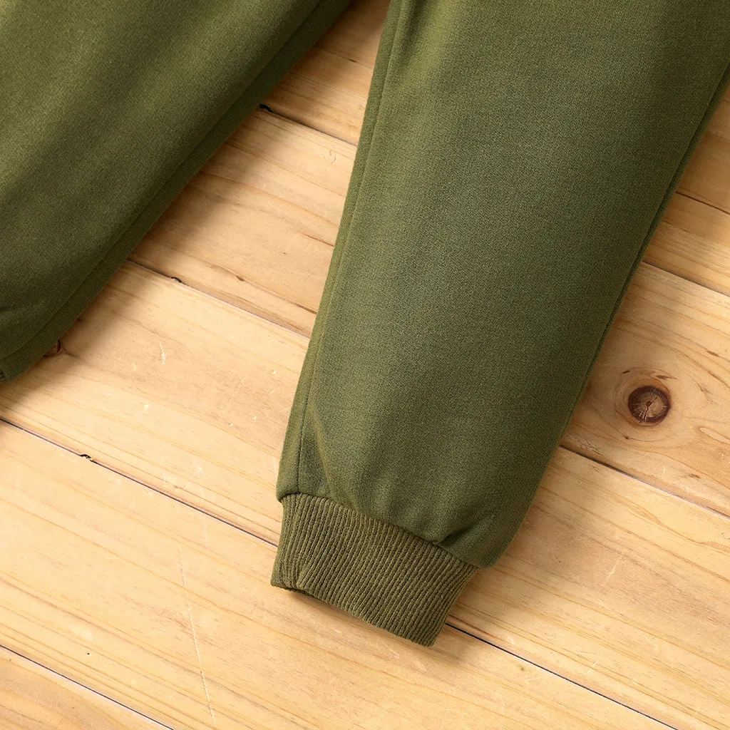 Toddler Boy Solid Color Casual Joggers Pants Sporty Sweatpants for Spring and Autumn
