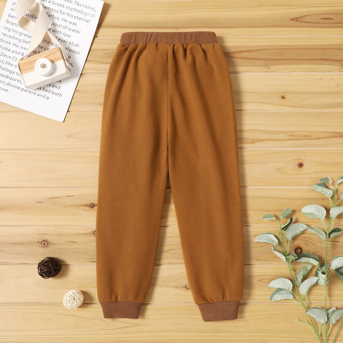 Toddler Boy Solid Color Casual Joggers Pants Sporty Sweatpants for Spring and Autumn