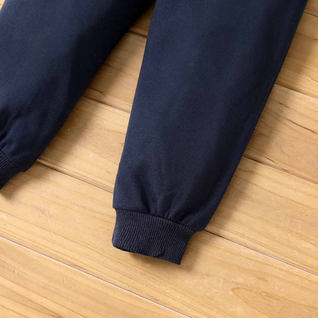 Toddler Boy Solid Color Casual Joggers Pants Sporty Sweatpants for Spring and Autumn