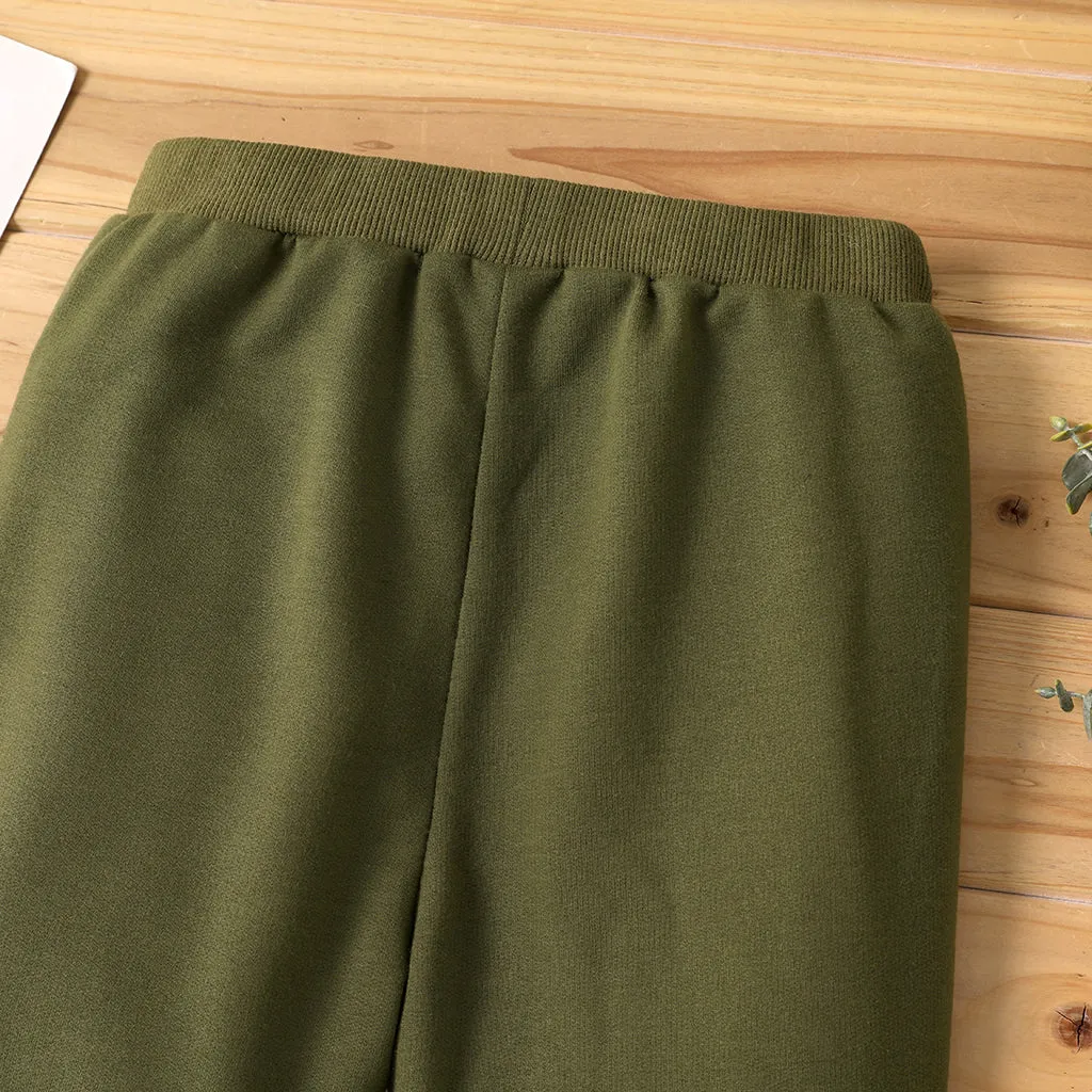 Toddler Boy Solid Color Casual Joggers Pants Sporty Sweatpants for Spring and Autumn
