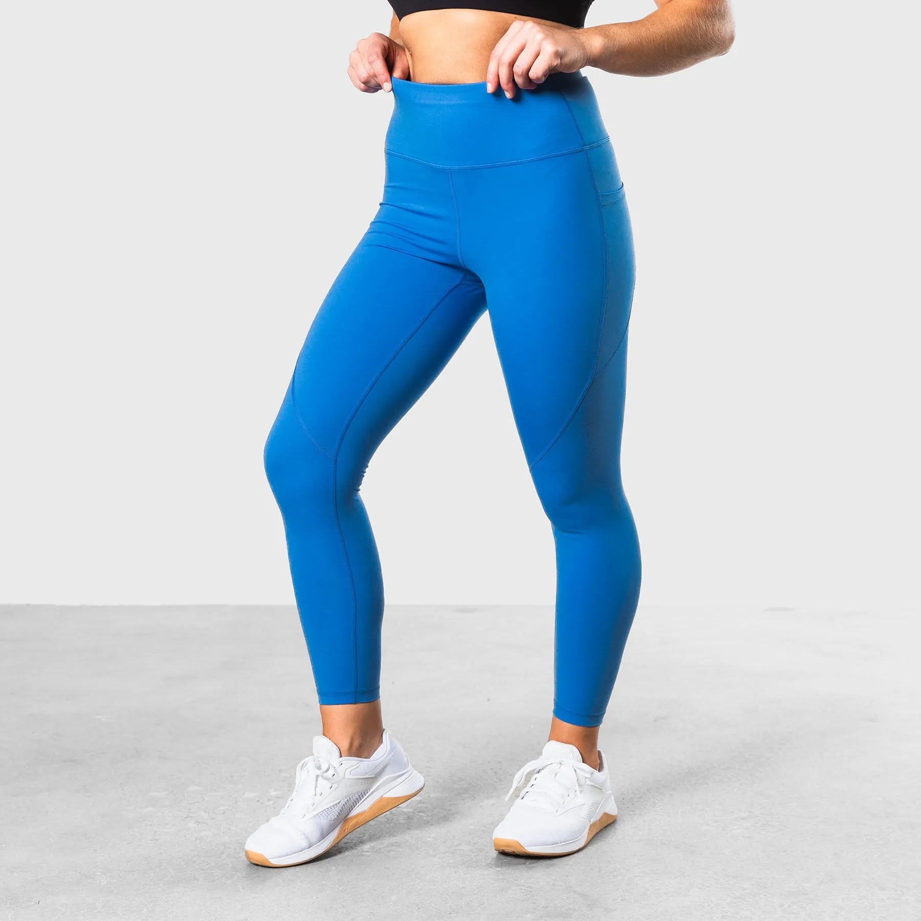 TWL - WOMEN'S ENERGY HIGH WAISTED 7/8 TIGHTS - COBALT/WHITE
