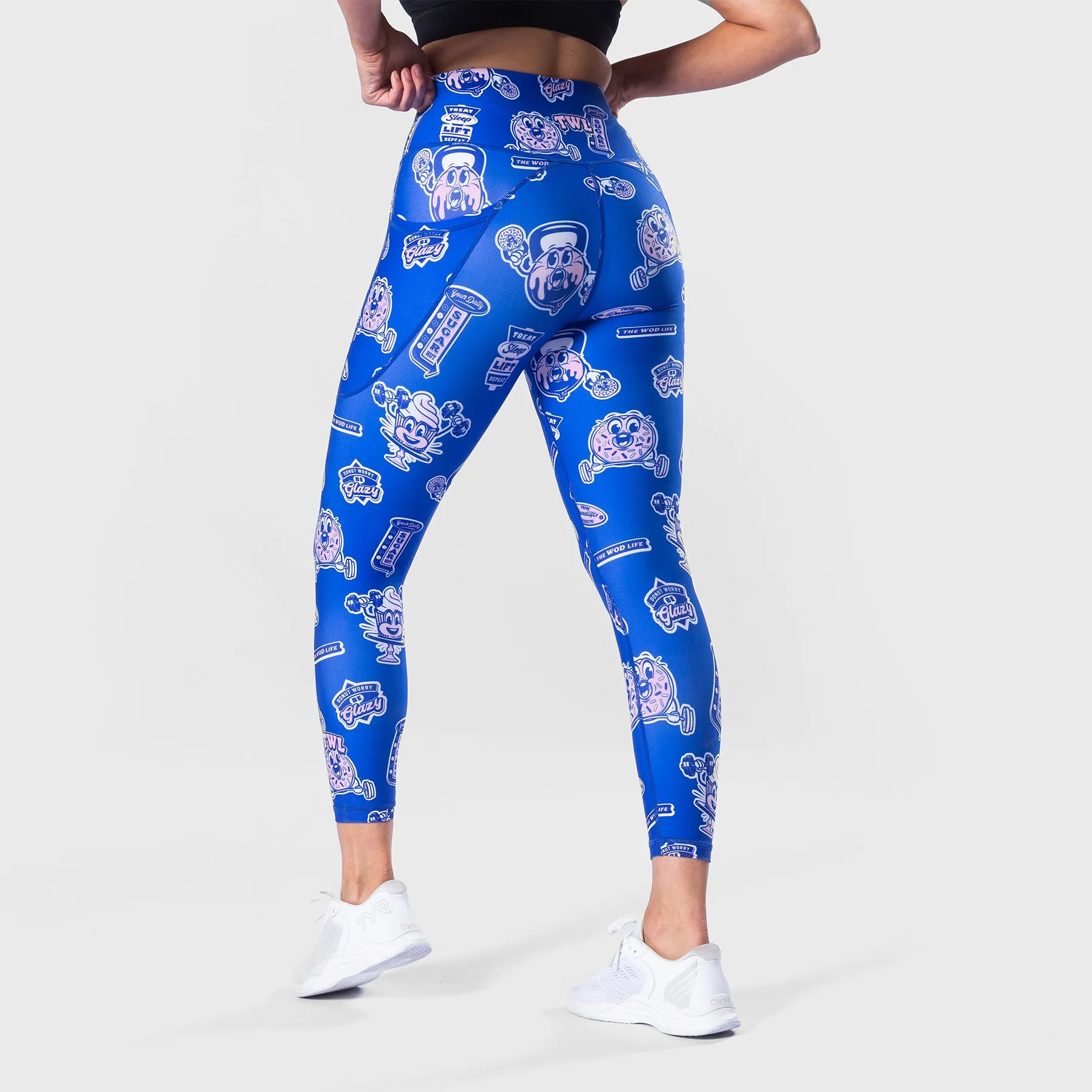 TWL - WOMEN'S ENERGY HIGH WAISTED 7/8TH TIGHTS - TREATS - BLUEBERRY/PICK'N'MIX