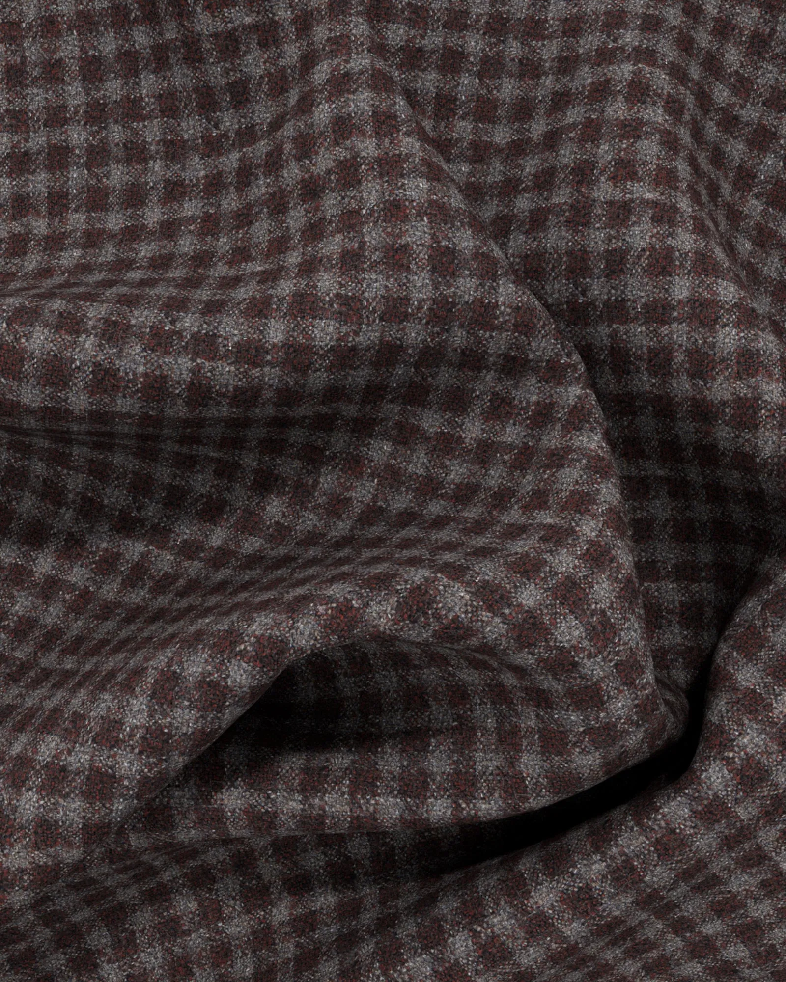 VINCENT & FRANKS S217020058CVF BRN CHECK SLIM TROUSER
