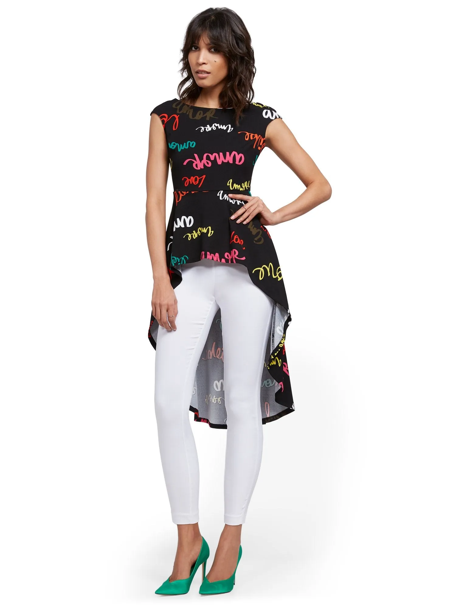 Whitney High-Waisted Pull-On Ankle Pant - White