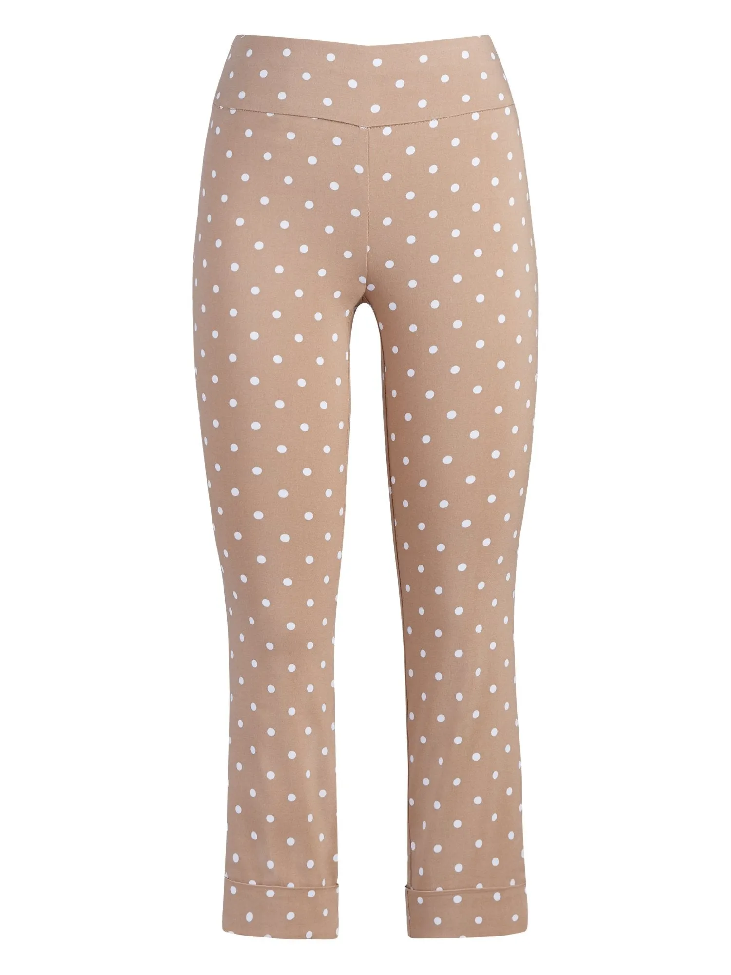 Whitney High-Waisted Pull-On Capri Pant - Dot Print