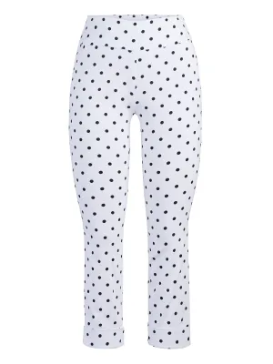 Whitney High-Waisted Pull-On Capri Pant - Dot Print