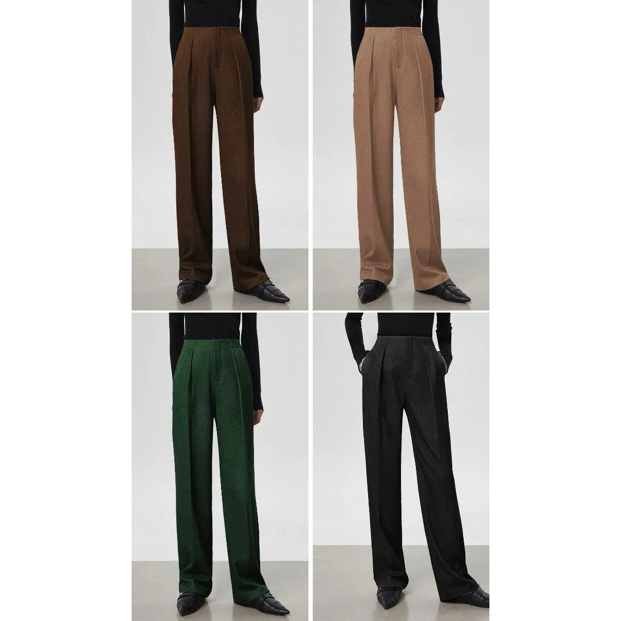 Wide-Leg Satin Trousers.