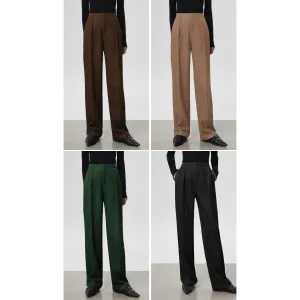 Wide-Leg Satin Trousers.