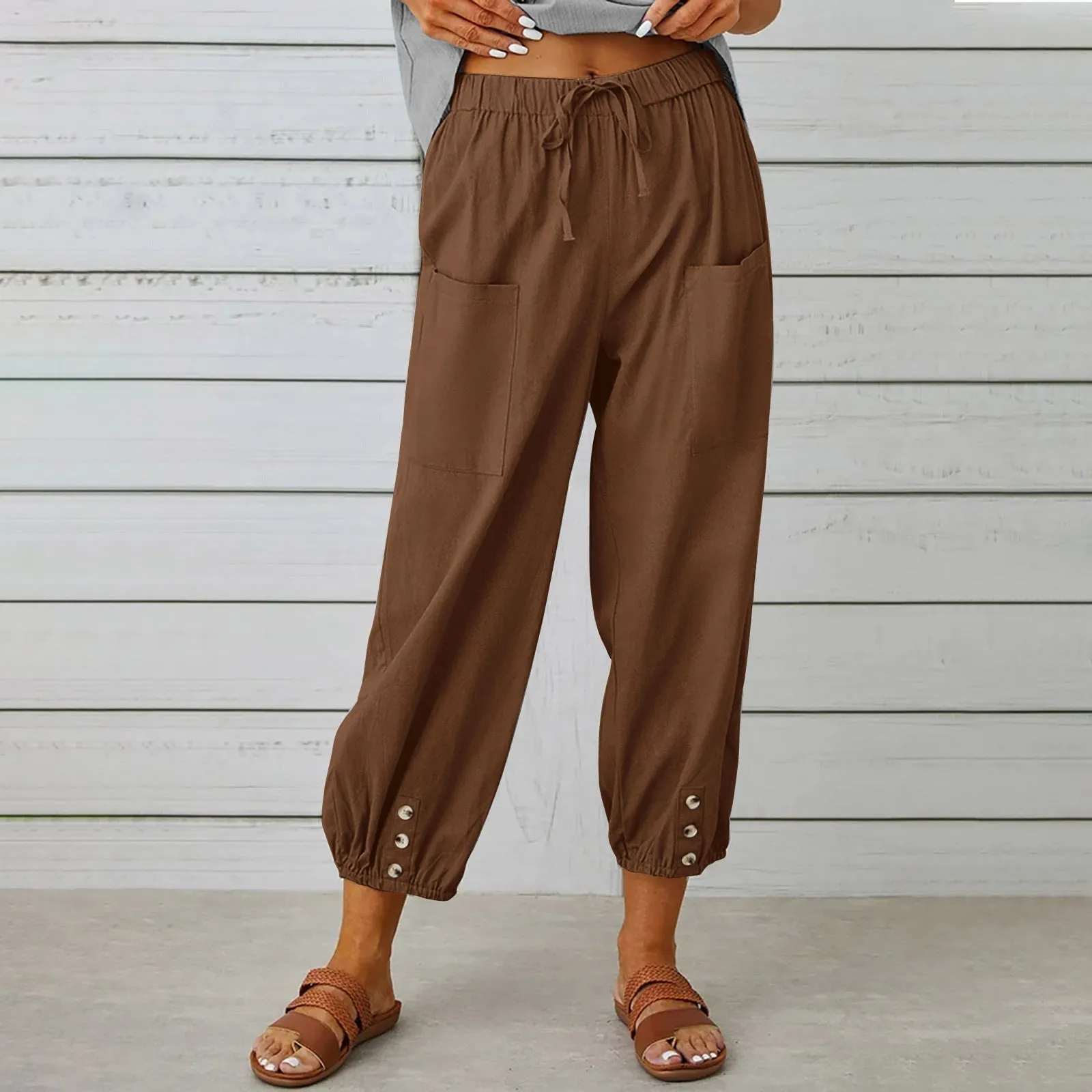 Women's Trendy Trousers With Pockets - GlamzLife