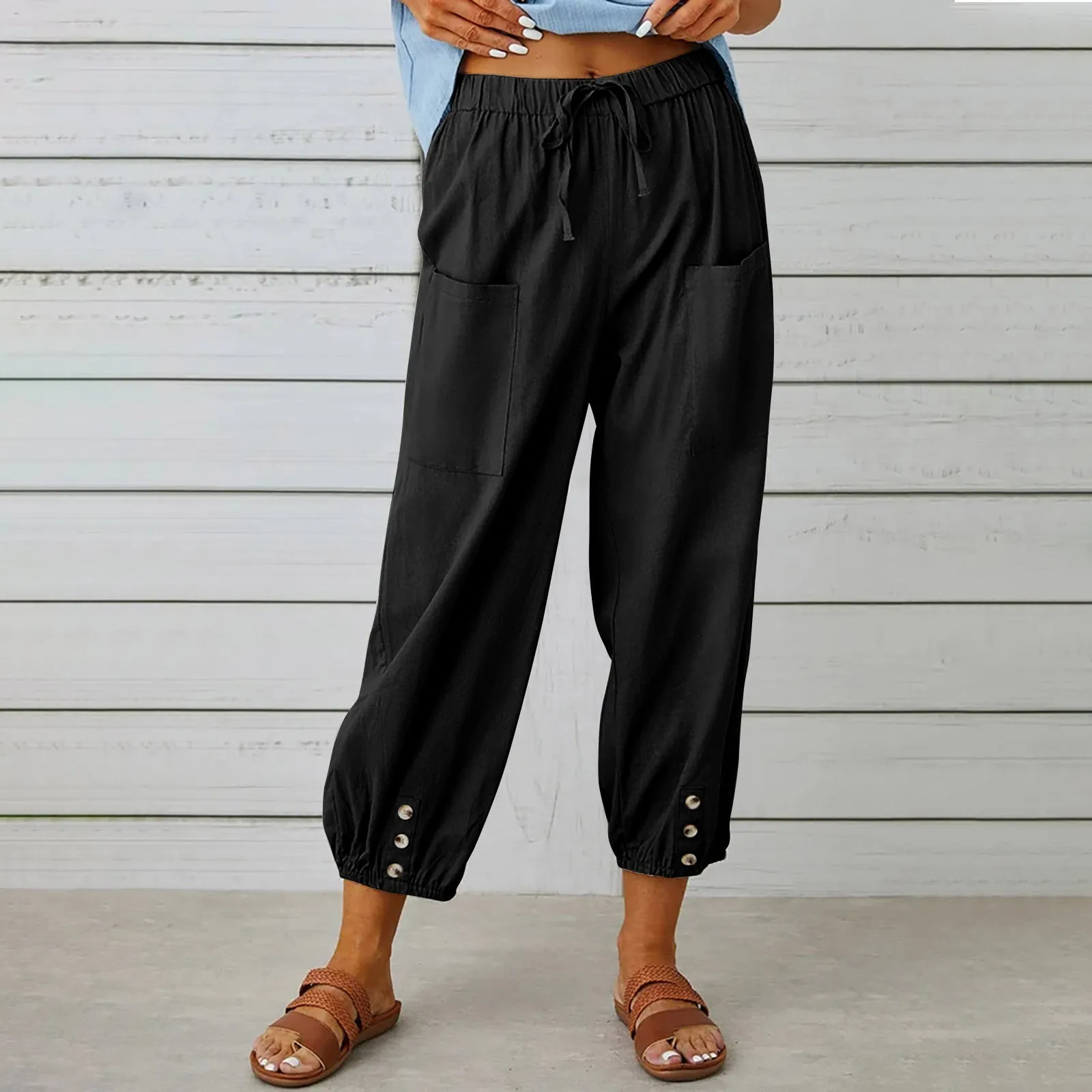 Women's Trendy Trousers With Pockets - GlamzLife
