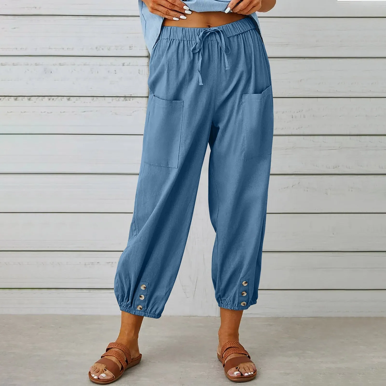 Women's Trendy Trousers With Pockets - GlamzLife