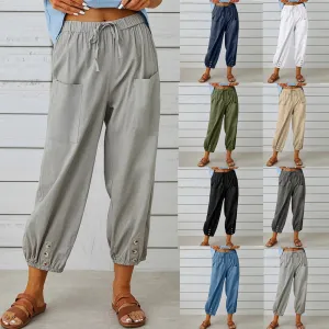 Women's Trendy Trousers With Pockets - GlamzLife
