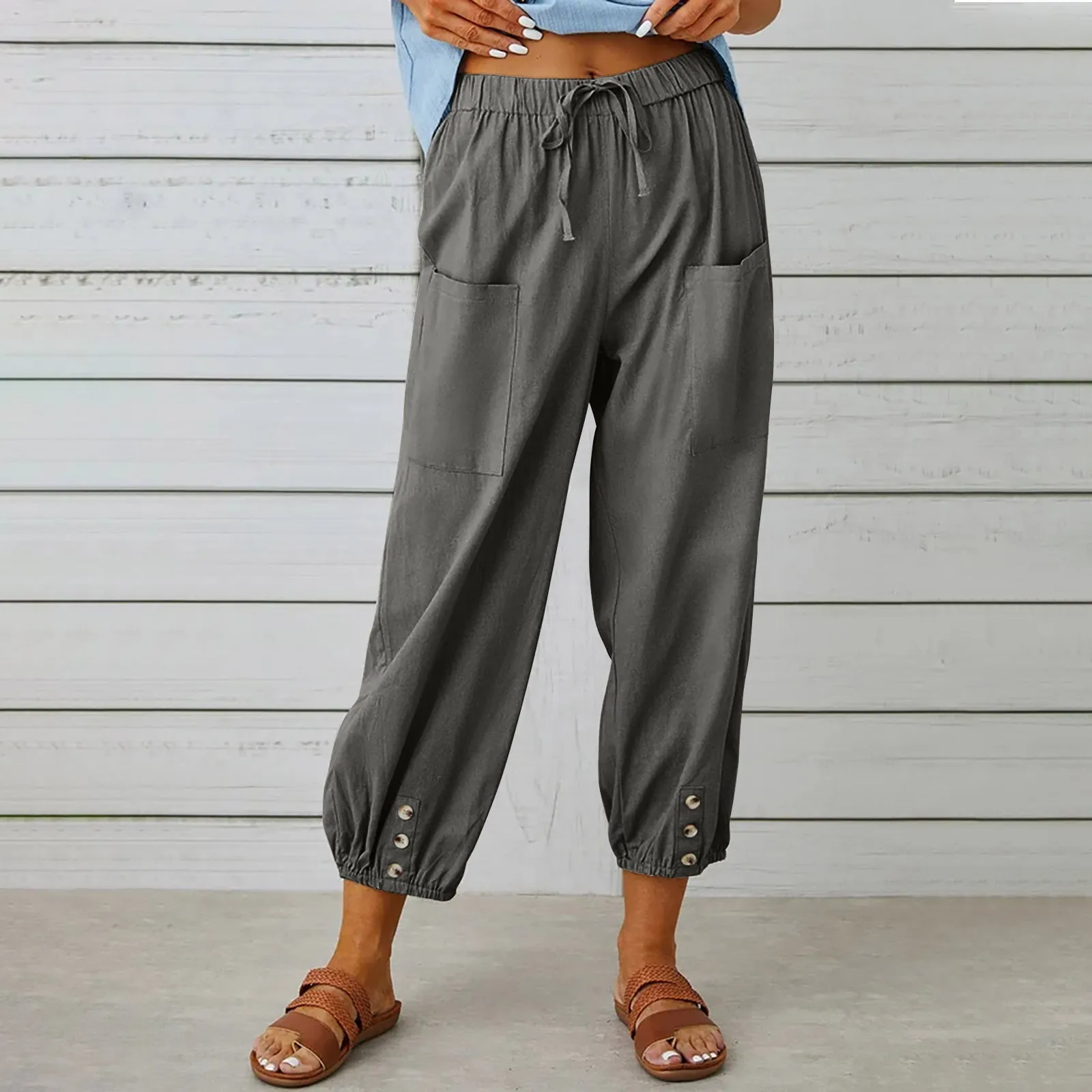 Women's Trendy Trousers With Pockets - GlamzLife