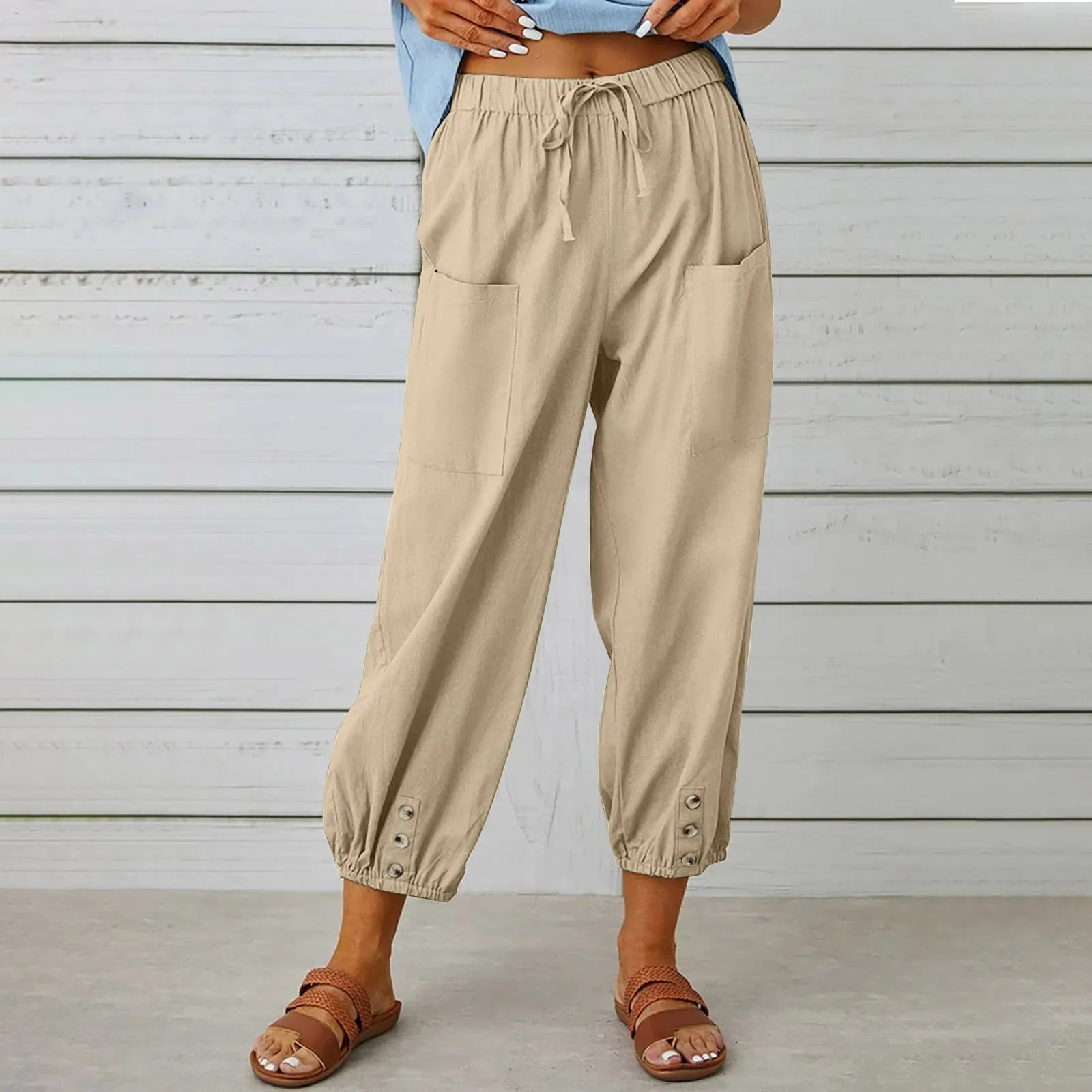 Women's Trendy Trousers With Pockets - GlamzLife