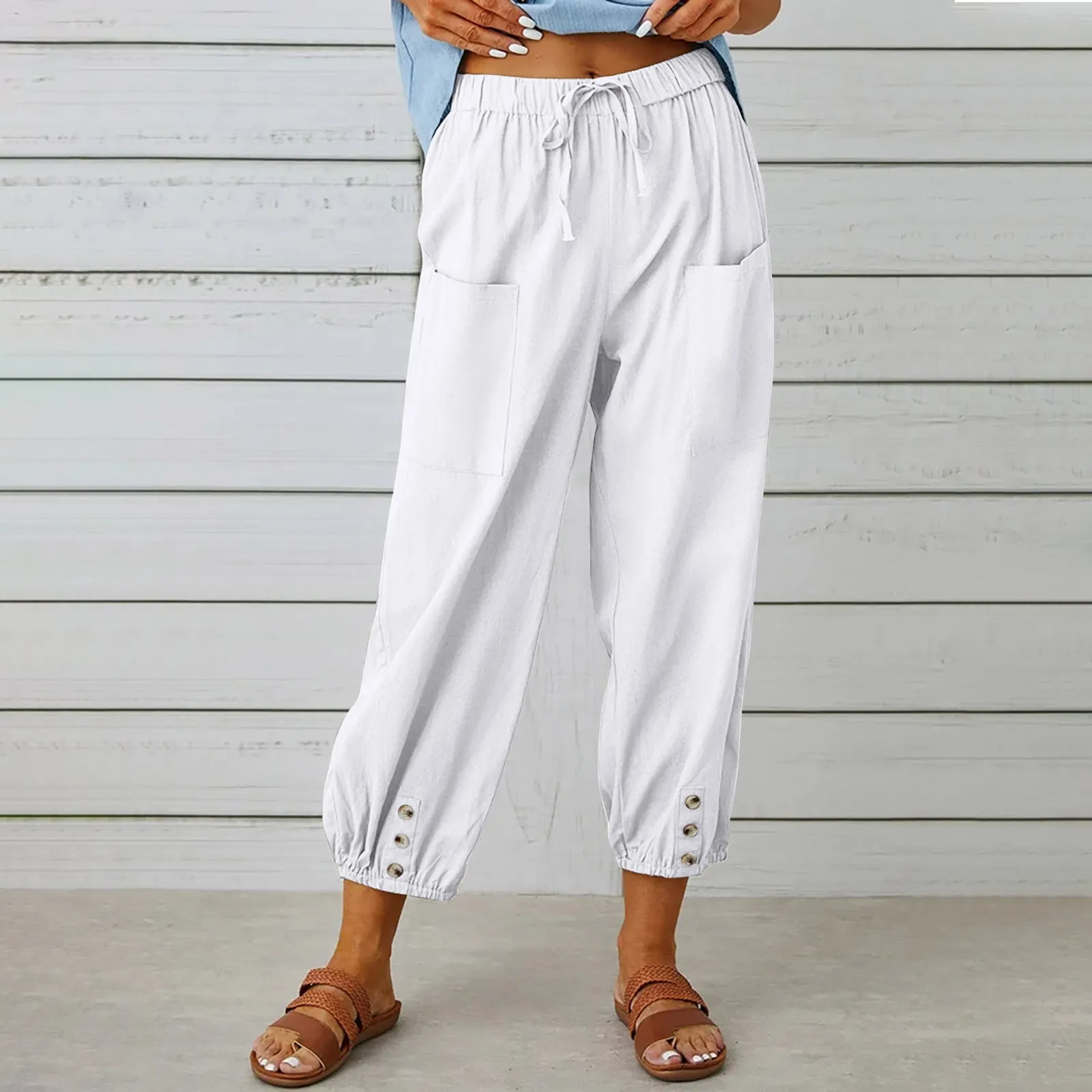 Women's Trendy Trousers With Pockets - GlamzLife