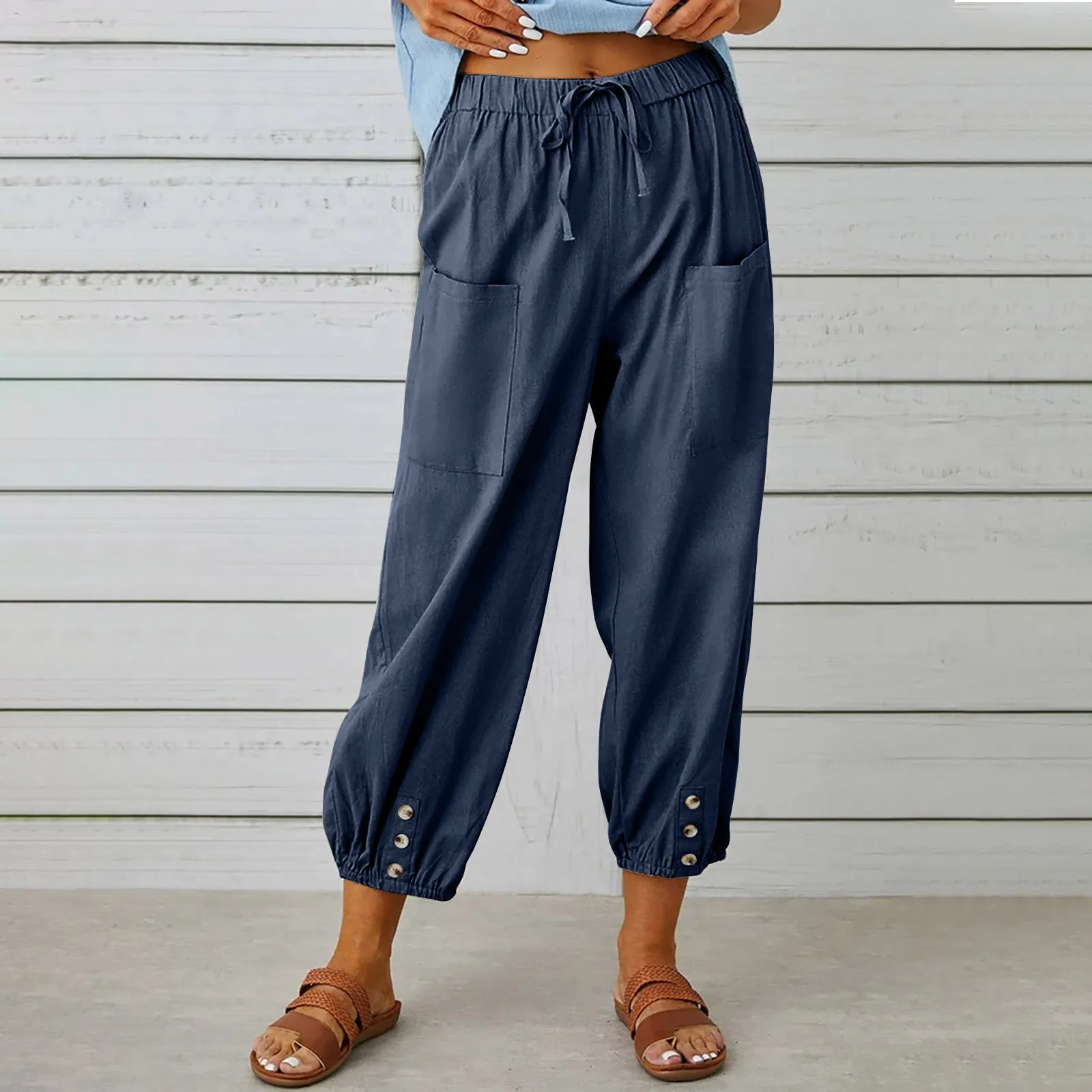 Women's Trendy Trousers With Pockets - GlamzLife