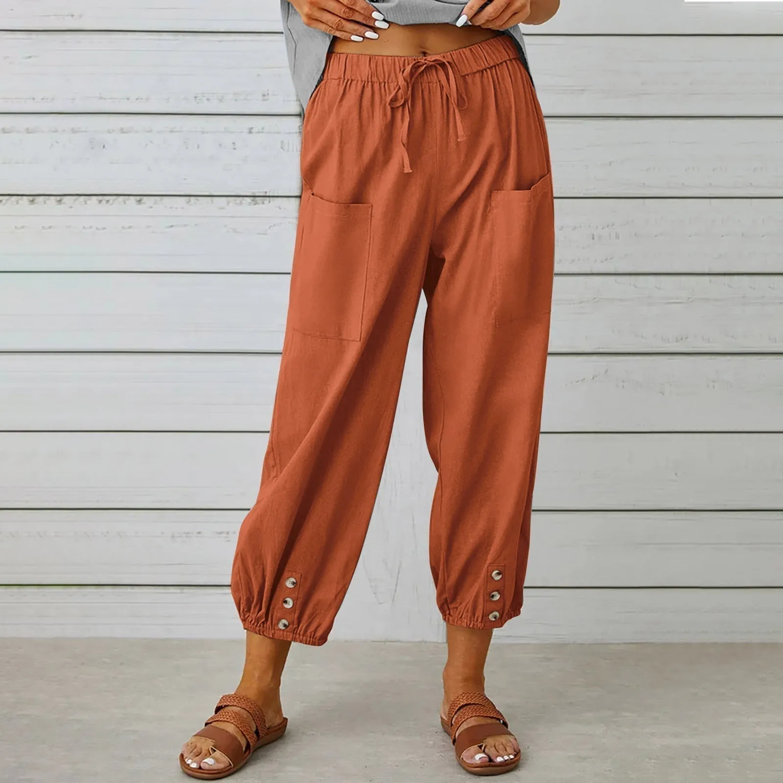 Women's Trendy Trousers With Pockets - GlamzLife