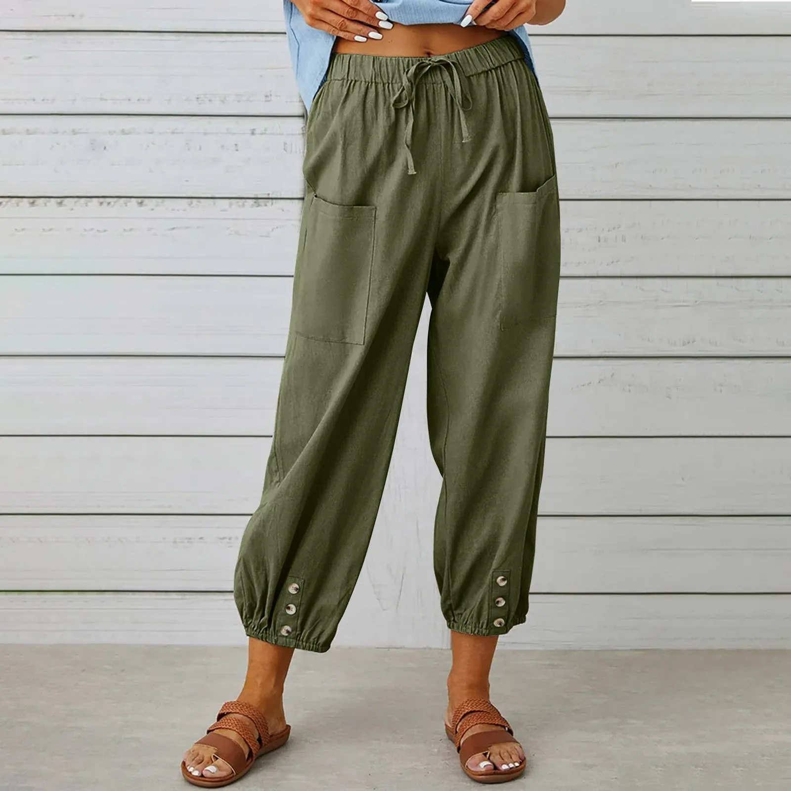 Women's Trendy Trousers With Pockets - GlamzLife
