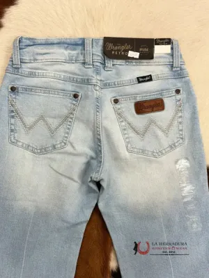 WOMEN'S WRANGLER RETO MAE MID-RISE TROUSER LIGHT WASH