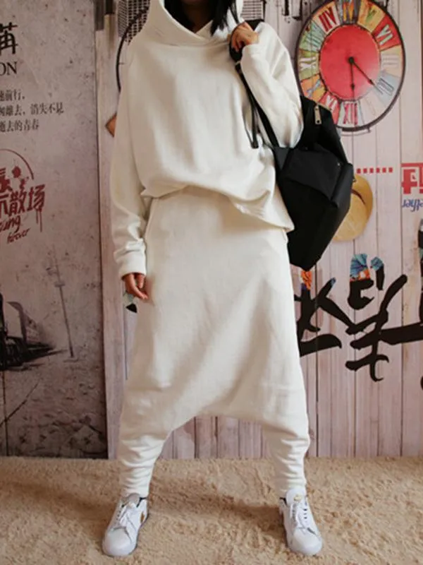 xakxx Casual Solid Hoodie&Pants Suits