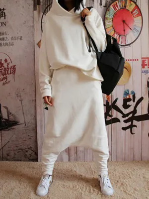 xakxx Casual Solid Hoodie&Pants Suits