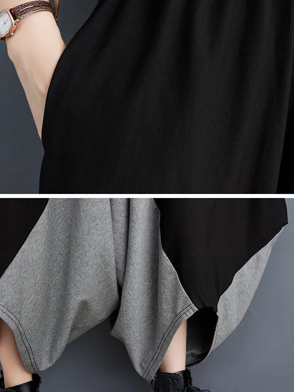 xakxx Harem Pants Irregular Clipping Split-Joint Casual Pants Bottoms