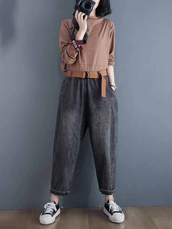 xakxx Original Solid Elasticity Jean Pants